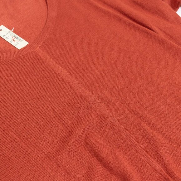 Madewell Tie-Front Sweater Soft Lightweight Rusty Torch - Picture 6 of 13